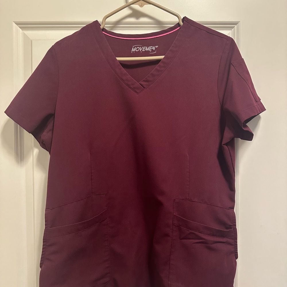 Maroon Scrub Set